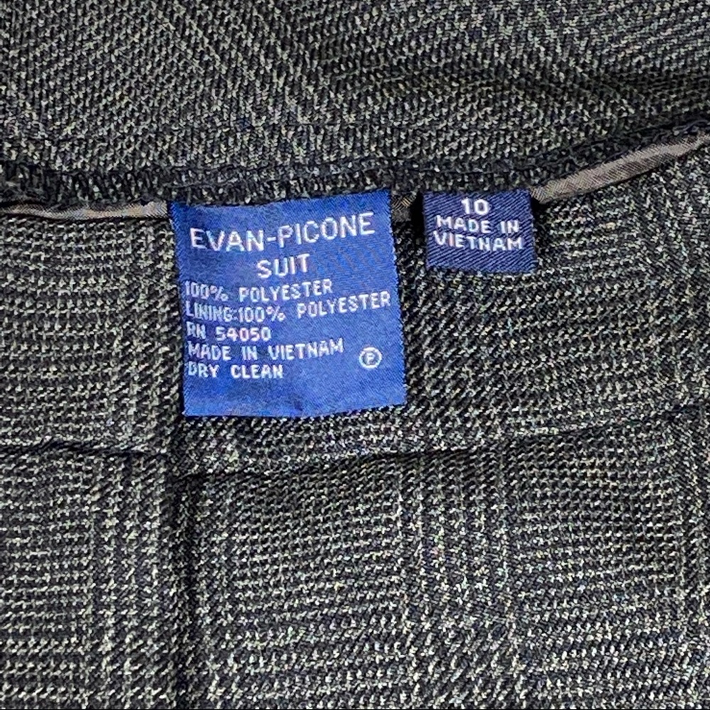 Evan Picone Suit Pants Fully Lined with Pockets Gray Size 10 - Picture 7 of 7